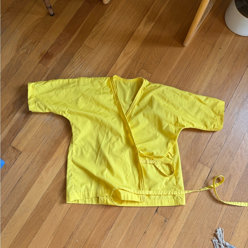 Yellow Wrap Top